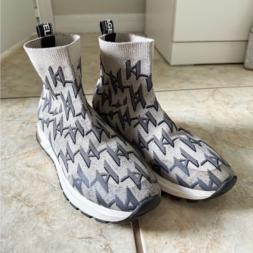 Karl Lagerfeld Women’s Logo Sock Sneakers